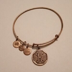 #1046. Alex And Ani Copper Toned Initial K Charm Bracelet